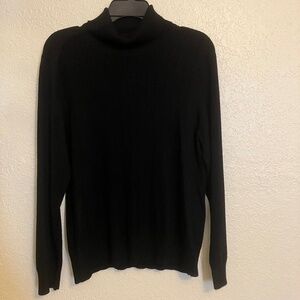Linda Matthews Turtleneck Sweater Women's Pullover Long Sleeve Black -Size XL/TG